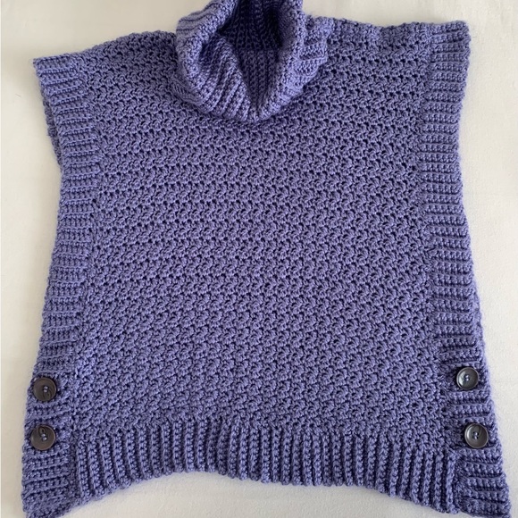 Handmade Crocheted Poncho - Picture 5 of 5